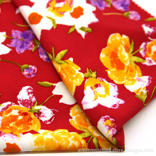 100%  rayon reactive print in fashion design